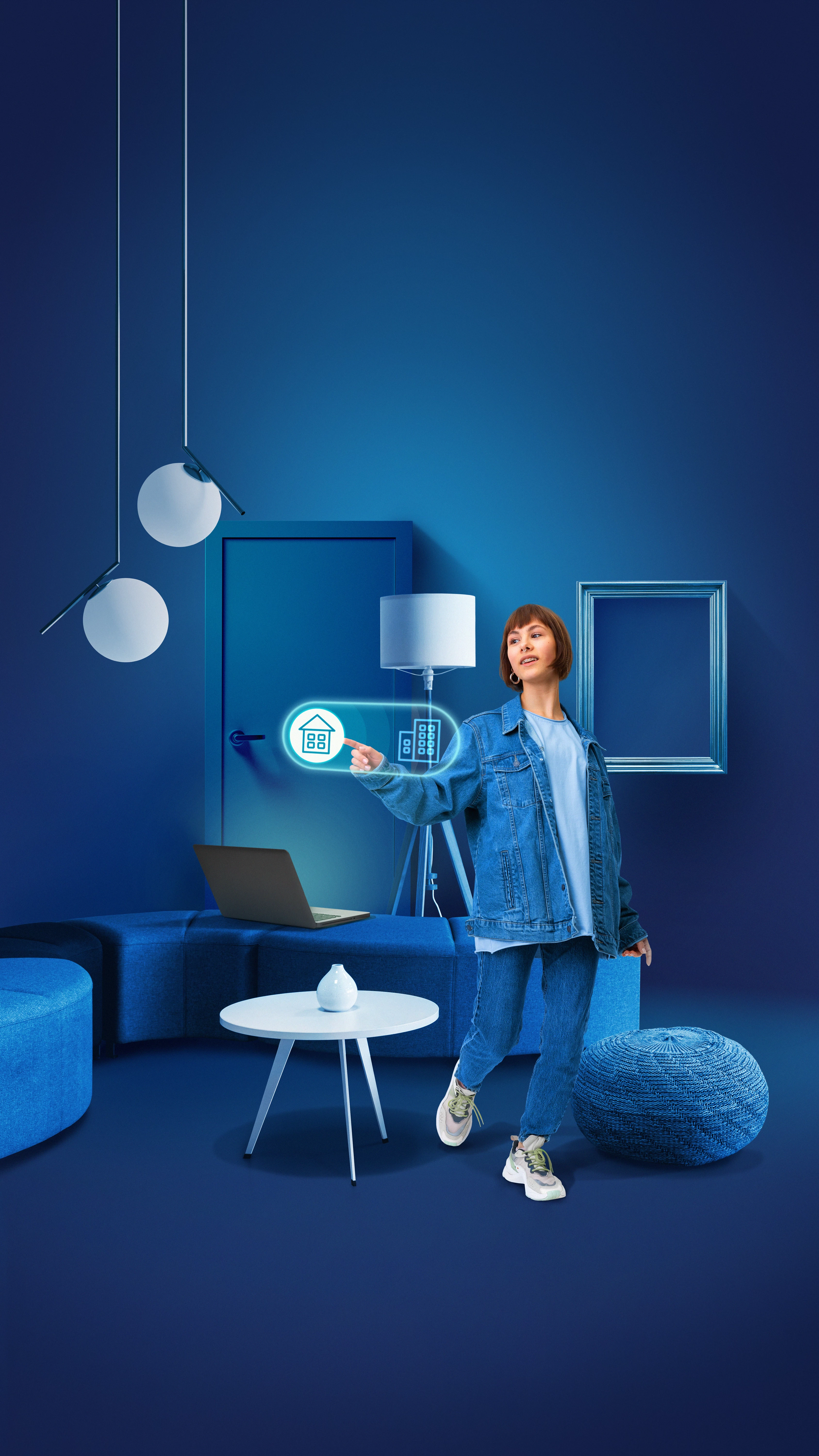 illustration installation domotique chez famille de particuliers